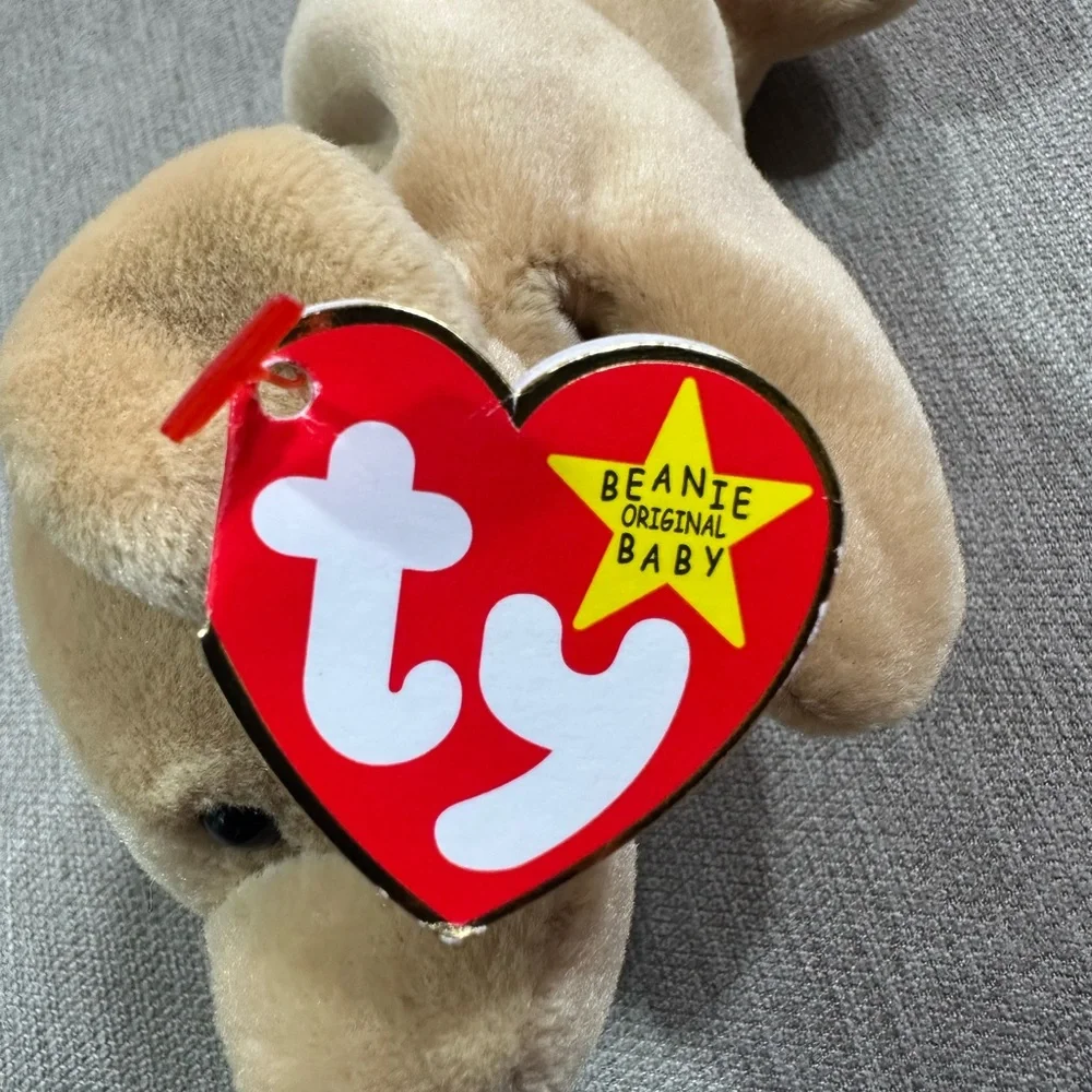 Ty Beanie Babies Cream Plush Dog
